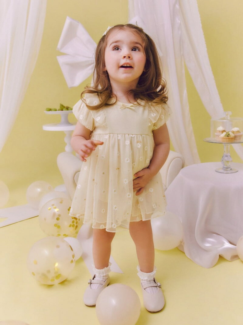 【SALE／30%OFF】gelato pique 【BABY】デイジーチュールロンパース ジェラートピケ マタニティウェア・ベビー用品 ロンパース・カバーオール イエロー【RBA_E】【送料無料】