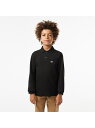 【SALE／50%OFF】LACOSTE Boys プチピケポロシャツ (長袖) ラコステ トップス ポロシャツ ブラック ホワイト【RBA_E】【送料無料】