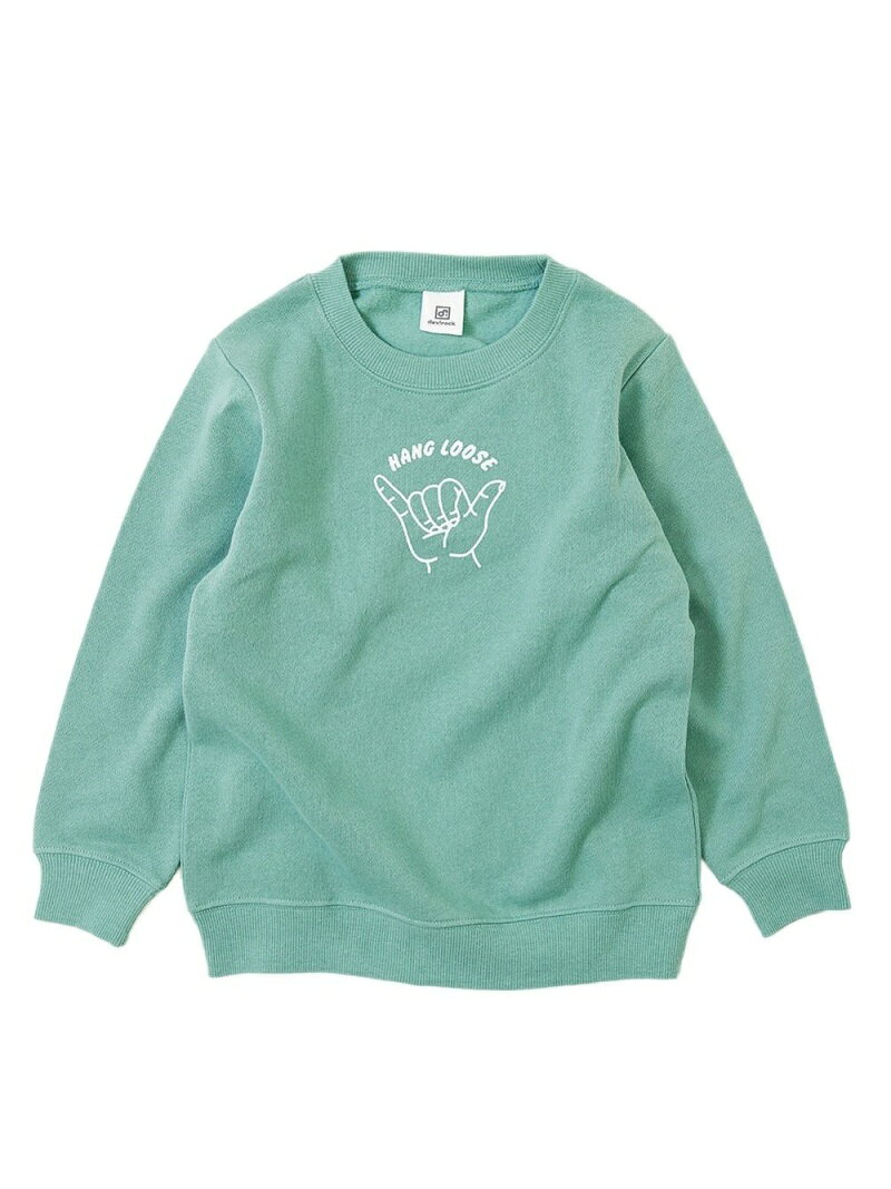 devirock デビラボ プリント裏起毛トレーナー スウェット デビロック トップス スウェット・トレーナー ブルー ベージュ グレー パープル グリーン カーキグリーンのサムネイル