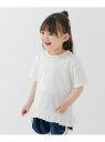chil2 無地裾フリルTシャツ チルツー トップス カットソー・Tシャツ ピンク ブルー パープル ブラック ホワイト グリーン ネイビー