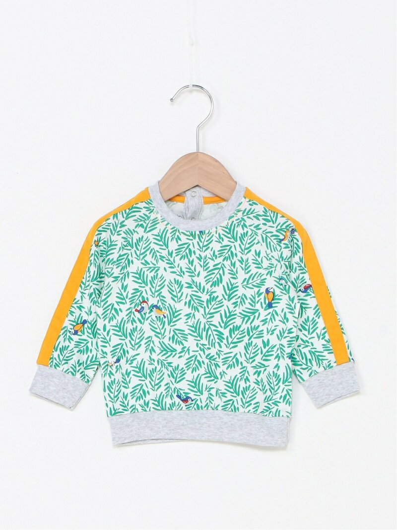 【SALE／40%OFF】PETIT BATEAU (K)プリント長袖Tシャツ プチバトー トップス その他のトップス グリーン【RBA_E】