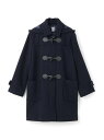 pom ponette junior ロング丈ダッフルコート ナルミヤオンライン ジャケット・アウター ダウンジャケット・ダウンベスト ネイビー【送料無料】