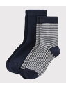 【SALE/20%OFF】PETIT BATEAU ソックス2枚組 プチバトー 靴下・レッグウェア 靴下【RBA_E】