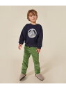 PETIT BATEAU スウェット長袖プルオーバー プチバトー トップス スウェット・トレーナー ネイビー【送料無料】