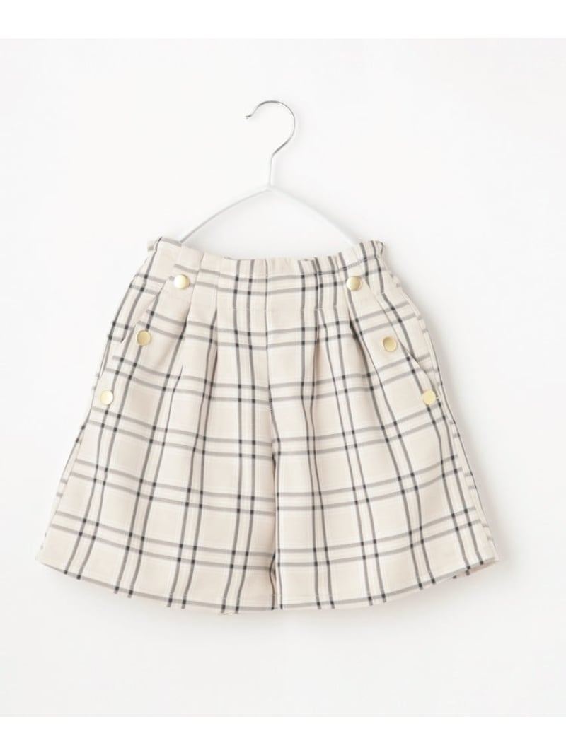 【SALE／10%OFF】THE SHOP TK 【110-150】マリン風キュロットパンツ ザ ショップ ティーケー パンツ その他のパンツ グレー【RBA_E】