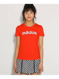 PINK-latte adidasベーシックロゴTシャツ ピンク ラテ カットソー Tシャツ ホワイト ブラック レッド