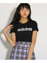 PINK-latte adidasベーシックロゴTシャツ ピンク ラテ カットソー Tシャツ ホワイト ブラック レッド