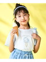 SLAP SLIP 【吸汗速乾】アイスクリームケーキモチーフリボンシアースリーブTシャツ(80~130cm) ベベ オンライン ストア トップス カットソー・Tシャツ ホワイト(4)