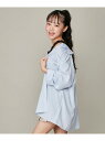 【SALE/50%OFF】JENNI love セミシアービッグシャツ ジェニィオンラインショップ トップス シャツ・ブラウス ブルー パープル【RBA_E】