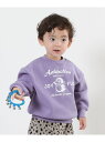 【SALE/31%OFF】devirock デビラボ プリント 裏起毛 BOXシルエット トレーナー デビロック トップス スウェット・トレーナー パープル グ...