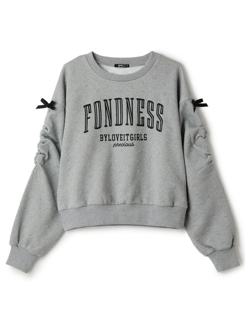 by LOVEiT リボンプルオーバー ナルミヤオンライン トップス スウェット・トレーナー ホワイト グレー【送料無料】のサムネイル