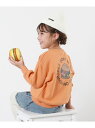 devirock デビラボ プリント 裏起毛 BOXシルエット トレーナー デビロック トップス スウェット・トレーナー グリーン