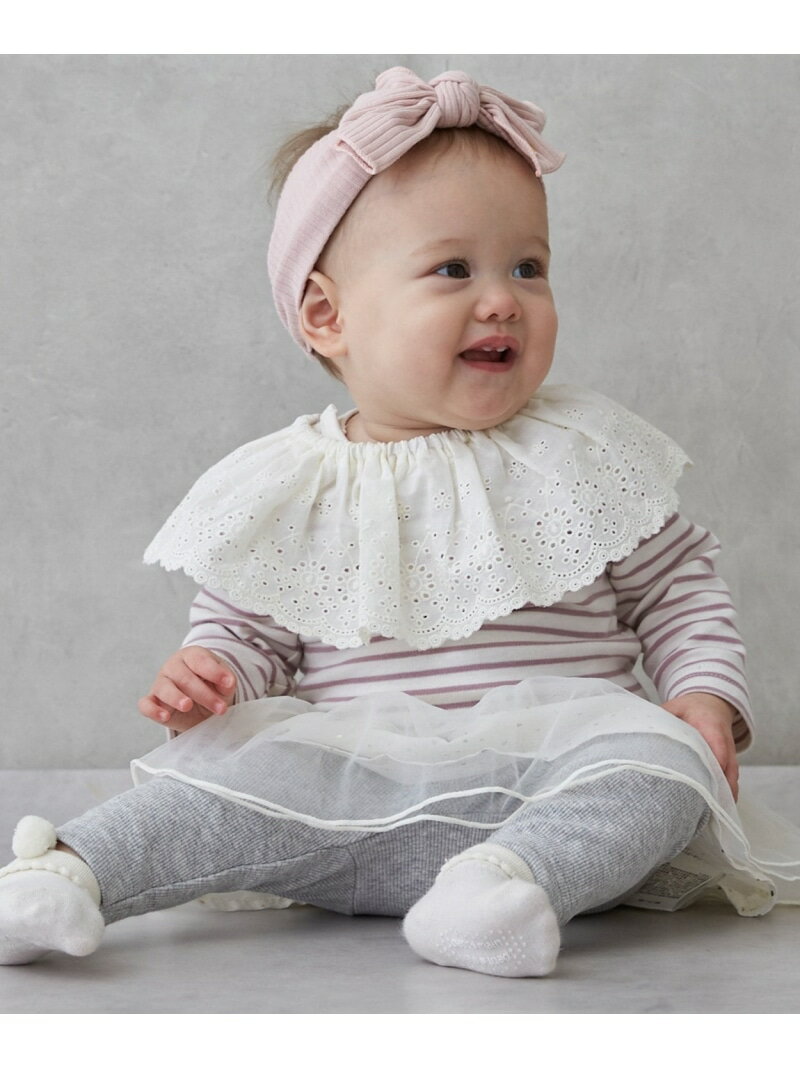 【SALE／30%OFF】petit main スカートつきレギンス ナルミヤオンライン マタニティウェア・ベビー用品 ベビートップス ホワイト ピンク ブルー【RBA_E】