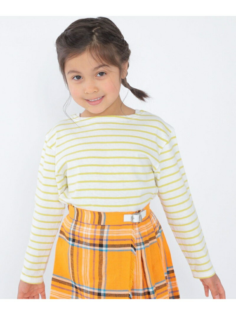 【SALE／70%OFF】SHIPS KIDS SHIPS KIDS:100~130cm / リサイクルコットン ボーダー 長袖 TEE シップス トップス カットソー・Tシャツ ピンク グリーン イエロー【RBA_E】