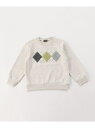 【SALE/46%OFF】COMME CA ISM アーガイルモチーフ トレーナー コムサイズム トップス スウェット・トレーナー ホワイト ブラック イエロー...