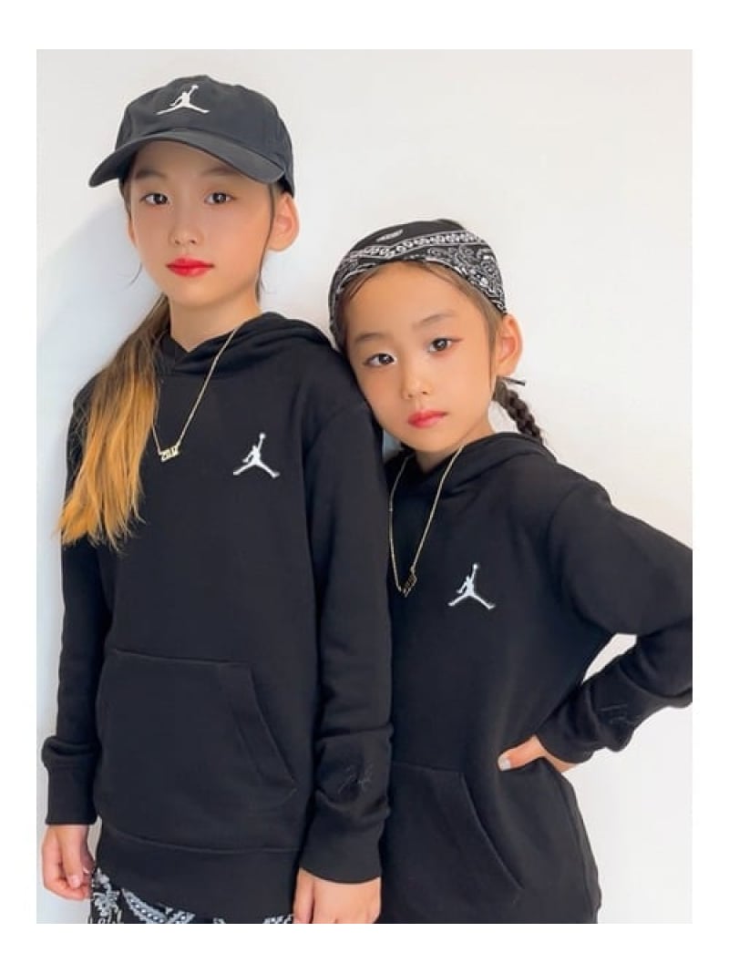 Jordan キッズ(96-104cm) トレーナー/パーカー JORDAN(ジョーダン) JUMPMAN PULLOVER HOODIE ルーキーユーエスエー トップス パーカー フーディー ブラック グレー【送料無料】