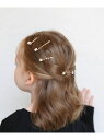 Rora ルナ ストーンヘアピン5個セット ローラ ヘアアクセサリー バレッタ・ヘアクリップ・ヘアピン シルバー ゴールド