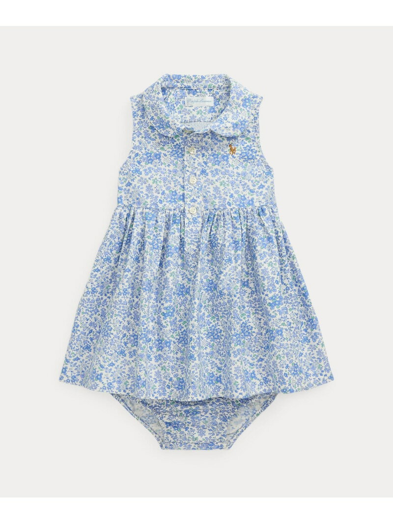 POLO RALPH LAUREN (ベビー)フローラル オックスフォード シャツドレス & ブルマー ラルフローレン マタニティウェア・ベビー用品 ロンパース・カバーオール ブルー【送料無料】