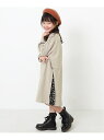 devirock サイド切り替え長袖ワンピース デビロック 子供服 キッズ デビロック ワンピース・ドレス その他のワンピース・ドレス グレー ピンク ブラック