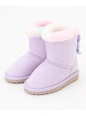 【SALE/30%OFF】any FAM KIDS フェイクムートンリボンブーツ エニィファム シューズ・靴 ブーツ グレー ベージュ【RBA_E】