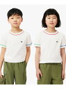 LACOSTE クレイジーカラーパイピングキッズTシャツ ラコステ トップス カットソー・Tシャツ ホワイト ネイビー【送料無料】(4)