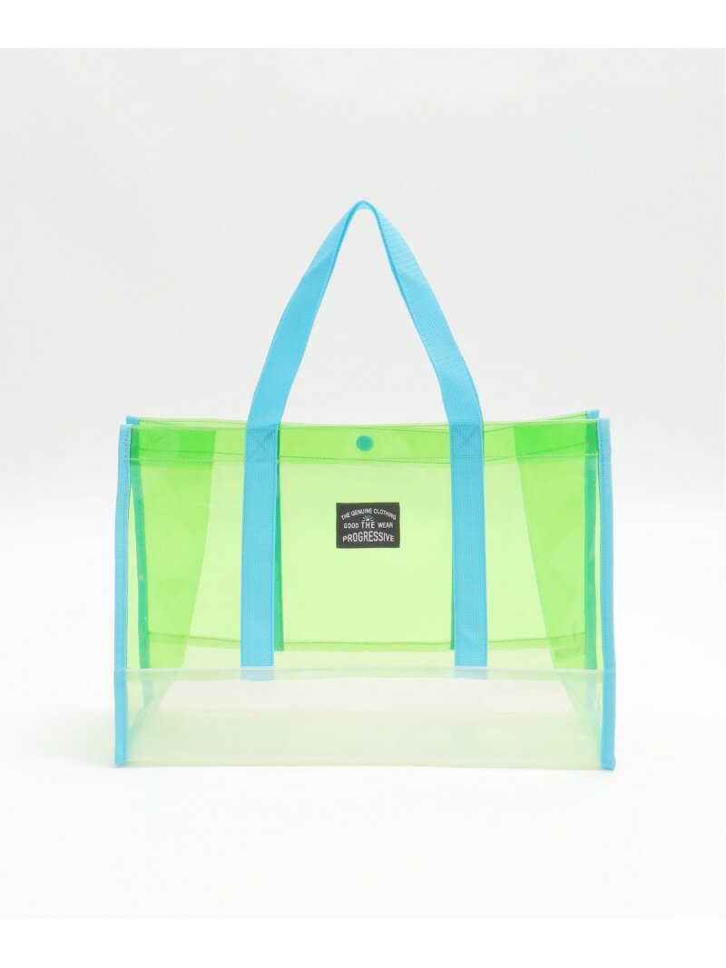 ikka 配色プールバッグ イッカ ファッション雑貨 その他のファッション雑貨 グリーン ブラック ブルー ピンク