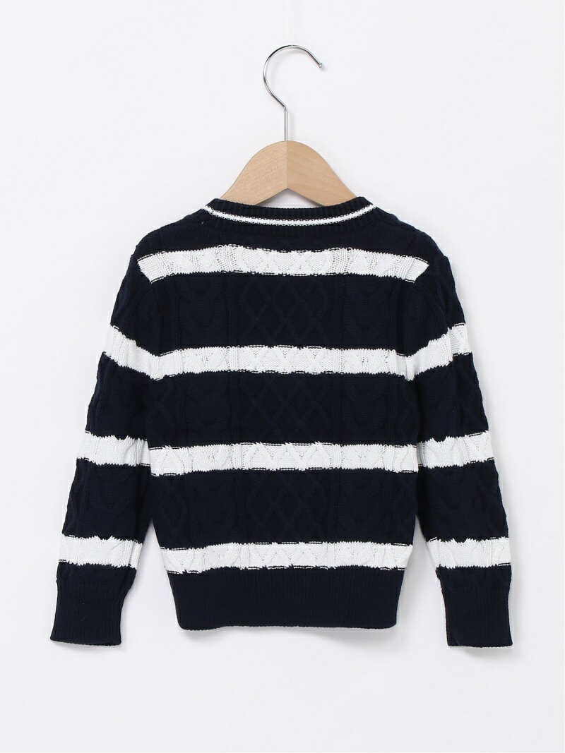げたニット⒕ PETIT カットソー キッズカットソー ネイビー:Rakuten Fashion Kids BATEAU (K)ボーダーニットカーディガン プチバトー ボーダーニ