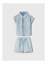 【SALE／40%OFF】GAP (K)babyGap クリンクルガーゼ 2点セットアップ ギャップ トップス シャツ・ブラウス ブルー【RBA_E】【送料無料】