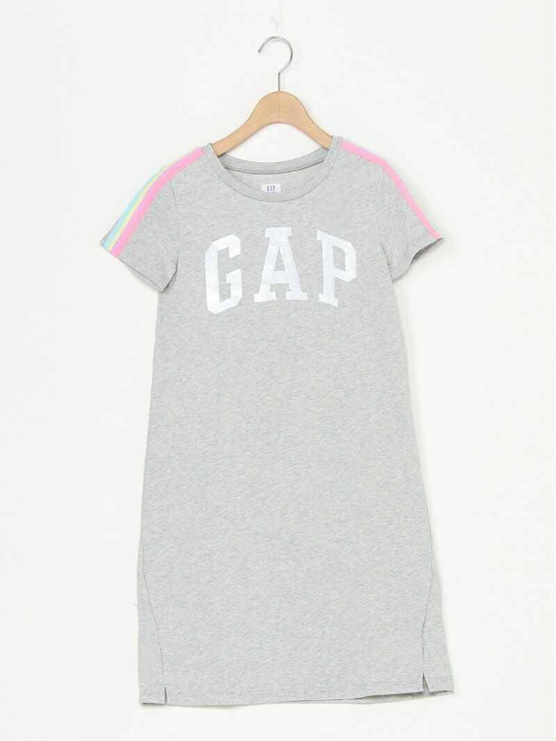 【SALE／20%OFF】GAP Gapロゴtシャツワンピース (キッズ) ギャップ ワンピース キッズワンピース グレー ピンク【RBA_E】