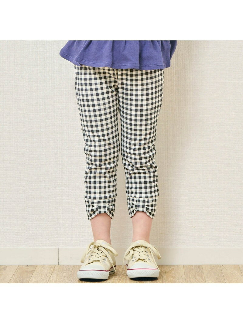 楽天Rakuten Fashion Kidsapres les cours 裾リボン｜7days Style pants 9分丈 エフオーオンラインストア パンツ その他のパンツ ブラック ブルー