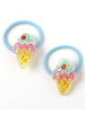 apres les cours アイス・イチゴヘアゴム2個セット エフオーオンラインストア ヘアアクセサリー ヘアゴム レッド