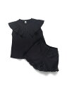 branshes 【WEB限定/DRC】フリルカットソーセットアップ ブランシェス トップス ノースリーブ・タンクトップ ピンク ブラウン ブラック