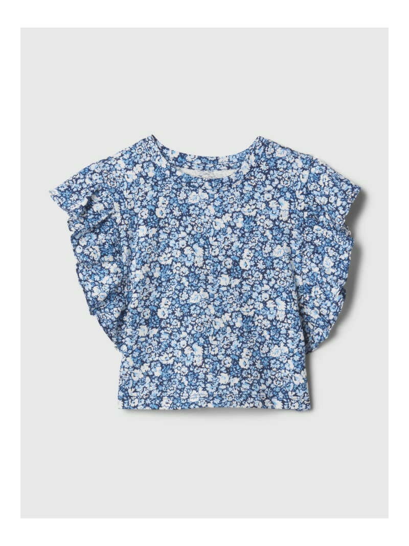 GAP (K)babyGap クリンクル ガーゼ トップス ギャップ トップス カットソー・Tシャツ ブルー グリーン