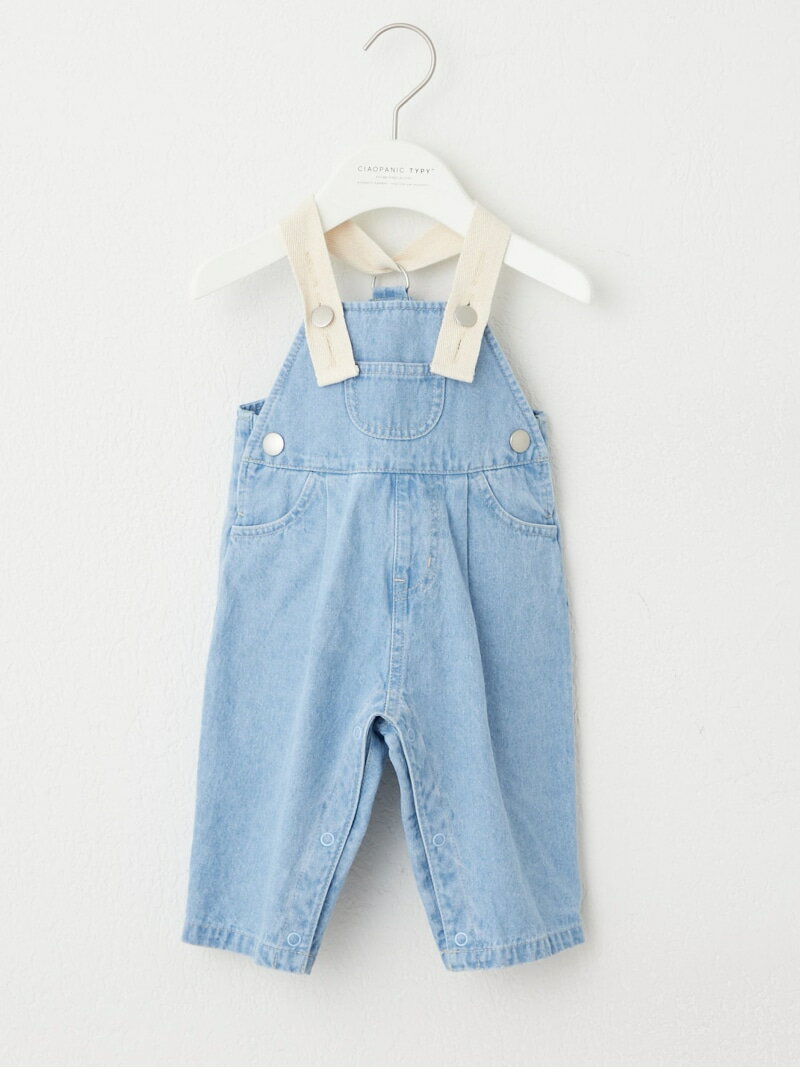 CIAOPANIC TYPY 【KIDS】デニムロンパース チャオパニックティピー マタニティウェア・ベビー用品 ロンパース・カバーオール ネイビー ブルー【送料無料】