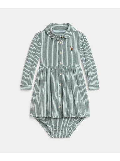 POLO RALPH LAUREN (ベビー)ストライプド メッシュ オックスフォード ドレス ラルフローレン マタニティウェア・ベビー用品 ロンパース・カバーオール グリーン【送料無料】 POLO RALPH LAUREN (ベビー)ストライプド メッシュ オックスフォード ドレス ラルフローレン マタニティウェア・ベビー用品 ロンパース・カバーオール グリーン【送料無料】
