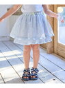 【SALE/30%OFF】any FAM KIDS リボン チュールスカート エニィファム スカート ロング・マキシスカート ブルー ベージュ【RBA_E】