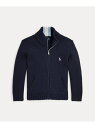 POLO RALPH LAUREN (ボーイズ 2才~7才)コットン フルジップ セーター ラルフローレン トップス ニット ネイビー【送料無料】