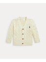 POLO RALPH LAUREN (ベビー)ケーブルニット コットン Vネック カーディガン ラルフローレン トップス カーディガン ブラウン【送料無料】