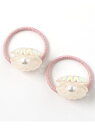 apres les cours キラキラシェルヘアゴム2個セット エフオーオンラインストア ヘアアクセサリー ヘアゴム ホワイト ピンク