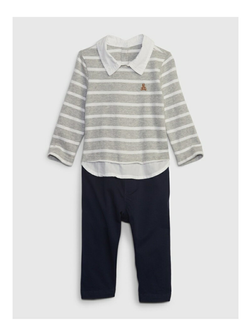 ベビーギャップ　ベビー服 【SALE／63%OFF】GAP (K)3In1 セット (ベビー) ギャップ マタニティウェア・ベビー用品 ロンパース・カバーオール グレー ネイビー【RBA_E】