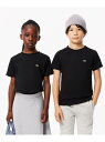 LACOSTE 【EC限定】JUNIORベーシックワニロゴパッチTシャツ ラコステ トップス カットソー・Tシャツ ブラック【送料無料】
