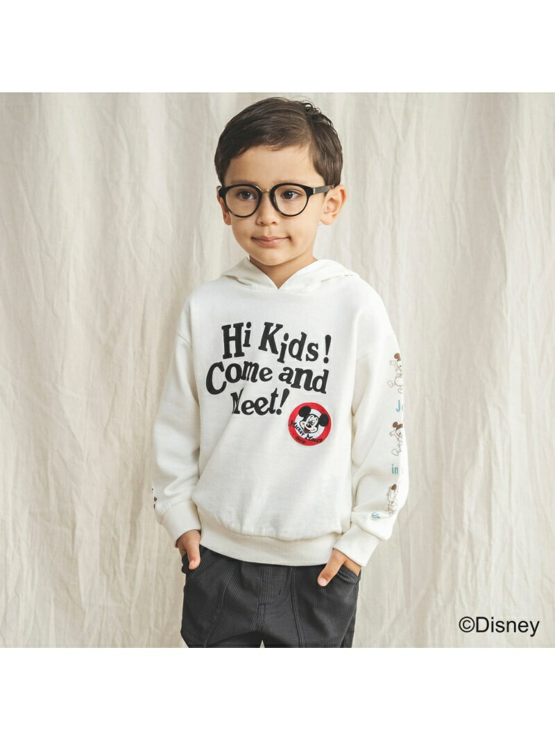 【SALE／64%OFF】branshes 【Disney / ディズニー】ワッペンパーカー ブランシェス トップス パーカー・フーディー ホワイト グレー【RBA_E】のサムネイル