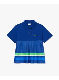 LACOSTE GIRLSプリーツスカートポロドレス ラコステ トップス ポロシャツ ブルー【送料無料】