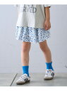【SALE/30%OFF】CIAOPANIC TYPY 【KIDS】ムジ花柄ティアードスコート チャオパニックティピー スカート ミニスカート グレー ホワイト【RBA_E】