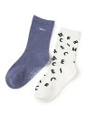 【SALE/20%OFF】petit main Merciクルーソックス2P ナルミヤオンライン 靴下・レッグウェア 靴下 ベージュ ホワイト ネイビー【RBA...