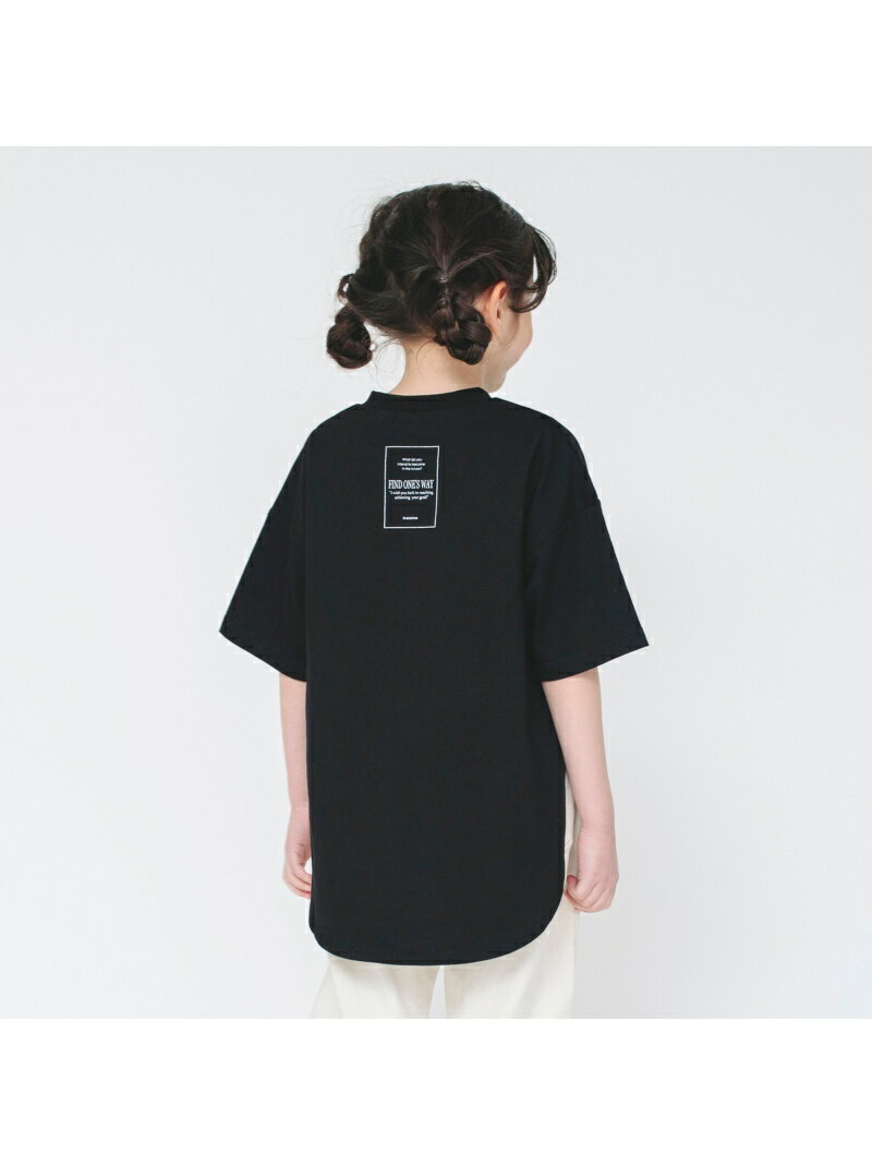 【SALE／25%OFF】branshes ビックシルエットTシャツ ブランシェス トップス カットソー・Tシャツ ブラック ホワイト ピンク グリーン ブラウン レッド【RBA_E】のサムネイル