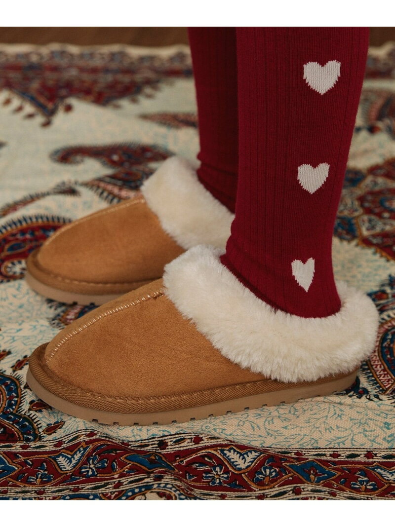 BREEZE ショートファーブーツ エフオーオンラインストア シューズ・靴 ブーツ ベージュ