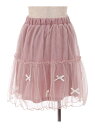 【SALE／50%OFF】axes femme kids リボンディテールチュールSK アクシーズファム スカート ロング・マキシスカート ピンク ネイビー【RBA_E】