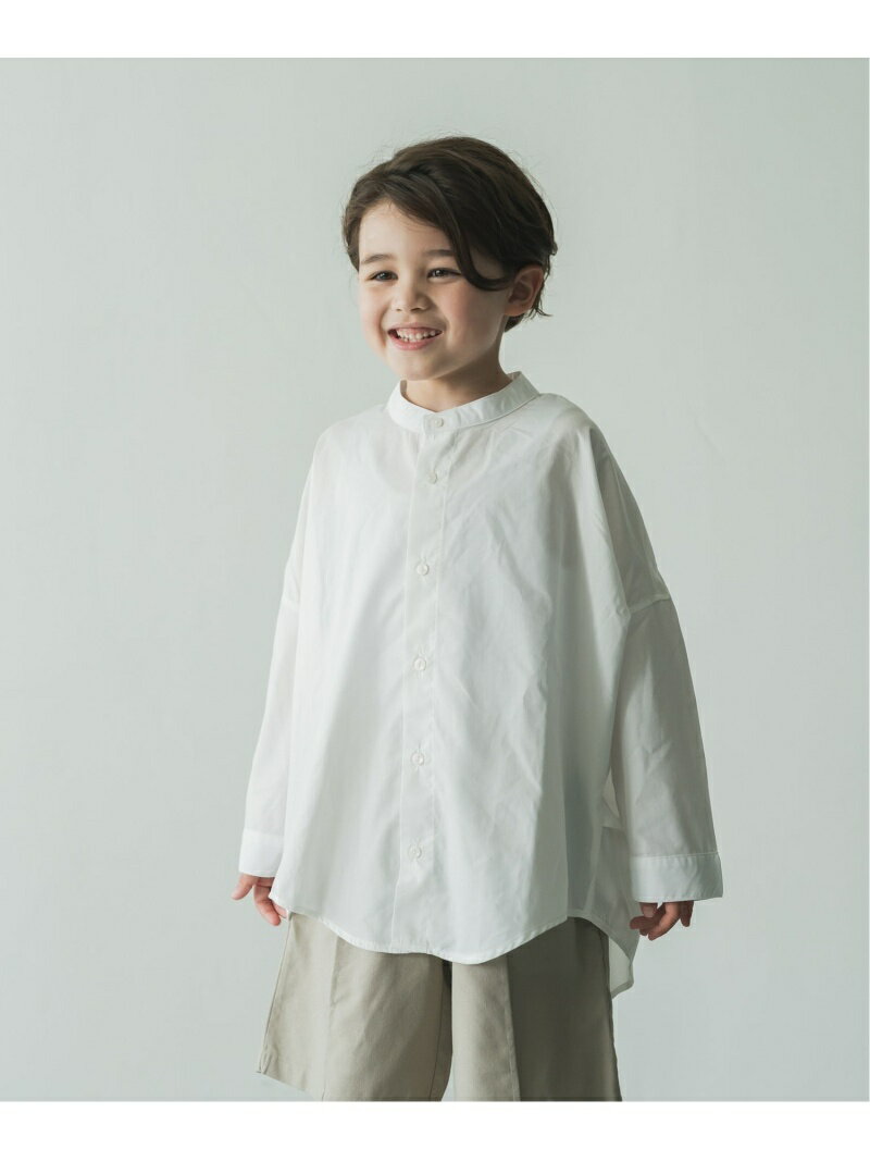 楽天Rakuten Fashion Kidsriziere リラックスバンドカラーシャツ（防シワ素材） リジェール トップス シャツ・ブラウス ホワイト