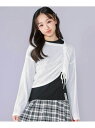 ZIDDY 【 ニコ☆プチ 掲載 】肩あきTシャツ&シャーリングトップセット(130~160cm) ベベ オンライン ストア スーツ・フォーマル セットアップス...